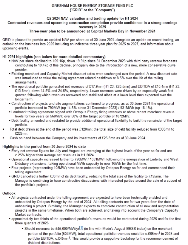 GRID 2024 Mid Year Trading Update