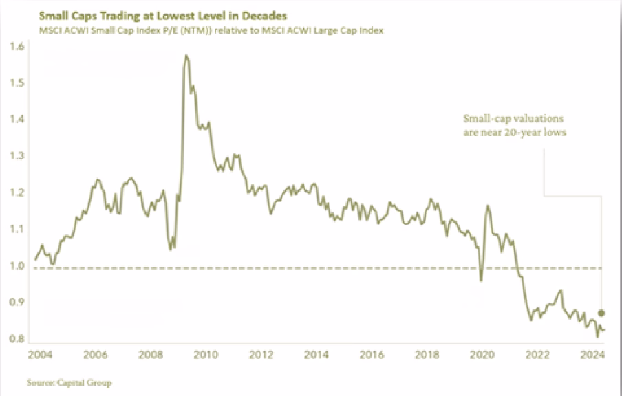 Small caps trading at lowest level in decades
