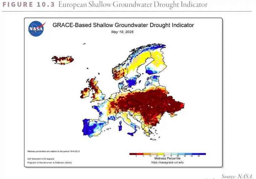 Goehring & Rozencwajg Q1 2025 Commentary - The Hidden Revival Of Platinum And Palladium 13 European Shallow Groundwater Drought Indicator