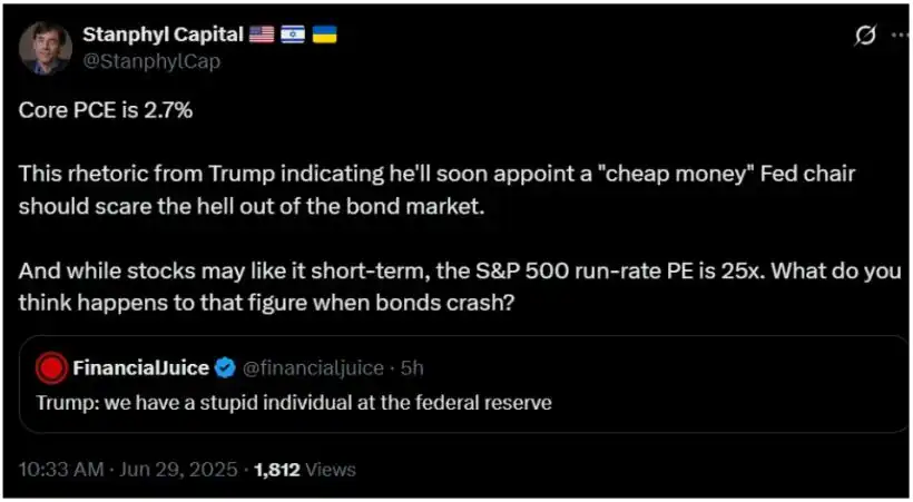 Stanphyl Capital June 2025 Commentary -Tesla Short Leads To 10% YTD Gains 5 Core PCE