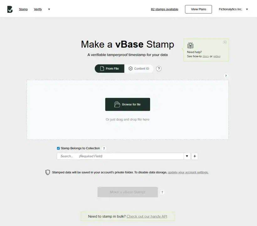 Stamping Interface Screenshot