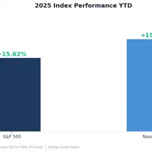 Chart showing 2025 YTD index returns