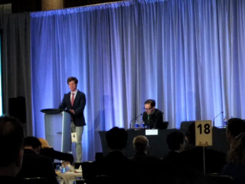 Presentation at a conference event.