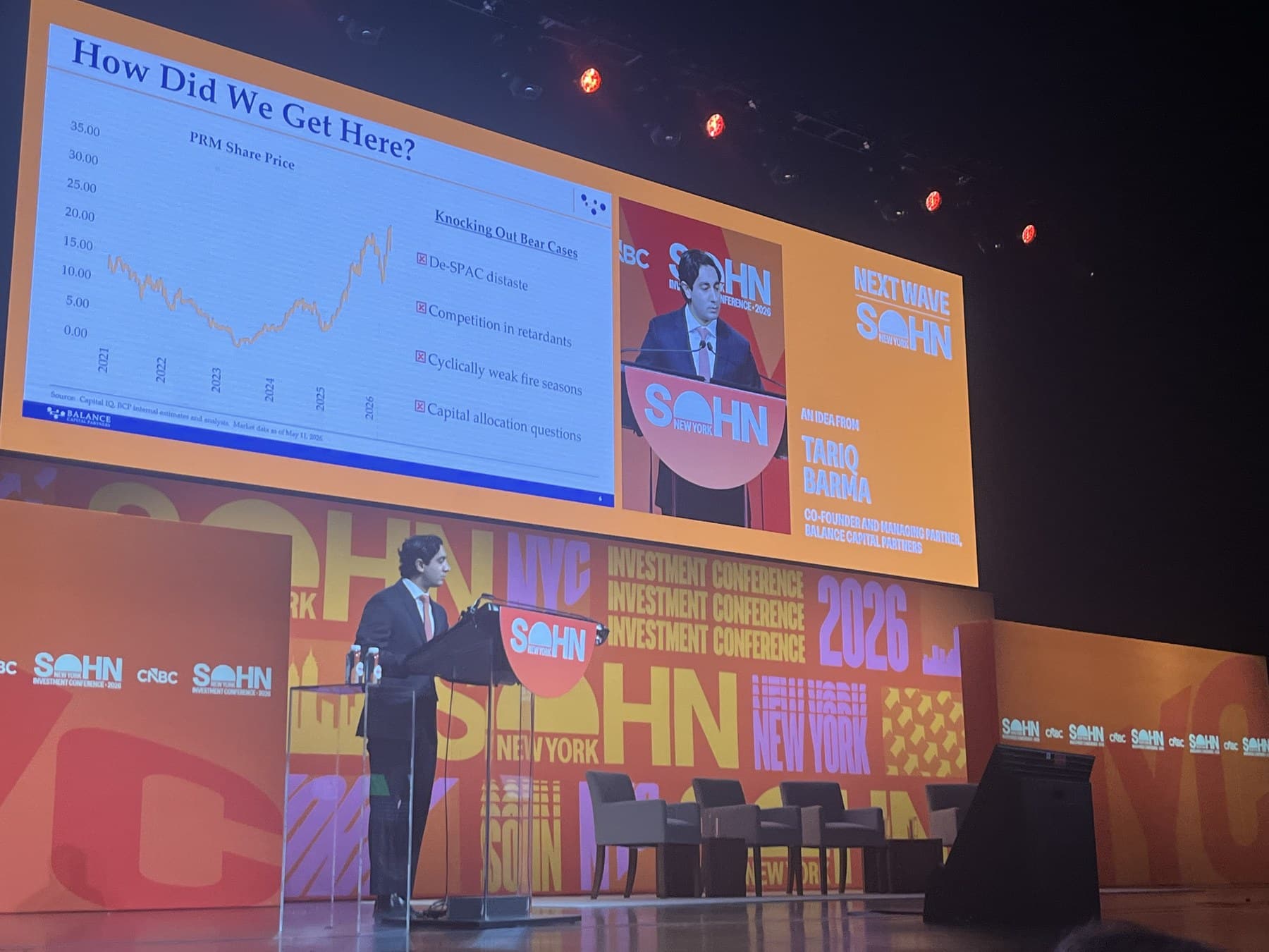 Perimeter Solutions (Prm) Share Price History From Tariq Barma'S Balance Capital Pitch At Sohn 2026.