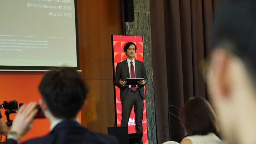 Yuki Takenaka presenting Meisei Industrial investment thesis at Sohn Hong Kong 2026