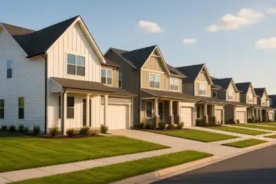 Newly built suburban single-family homes