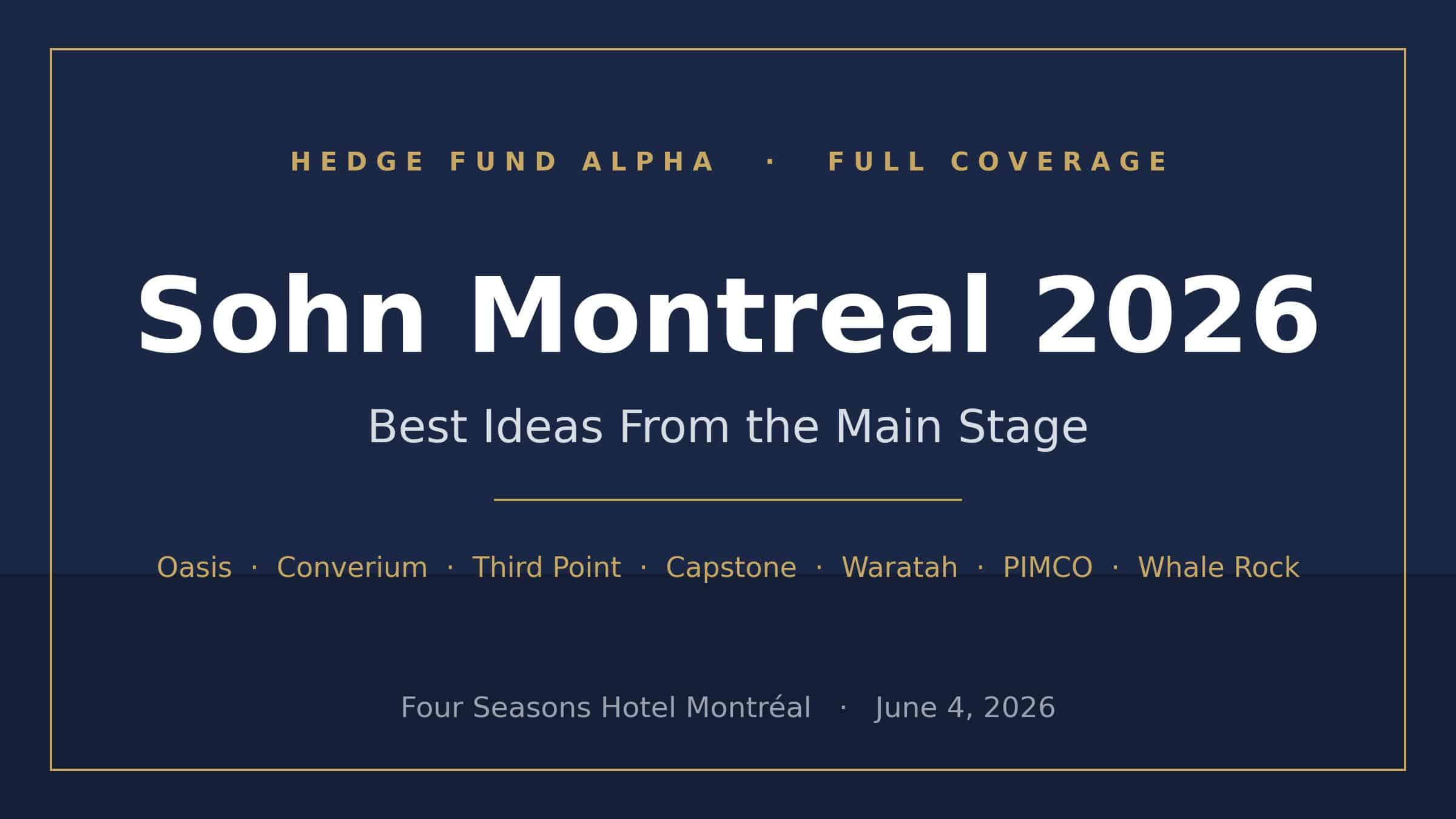 2026 Sohn Montreal Conference