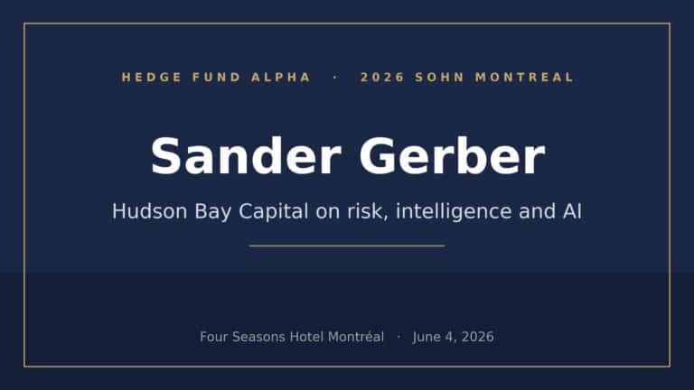 Sander Gerber, Hudson Bay Capital