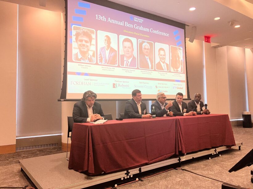Panel of institutional allocators discussing investment strategies at the 2026 Ben Graham Conference