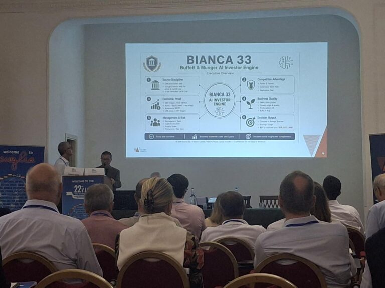 Bianca 33 Ai Investment Analysis Architecture Diagram Showing Six Analytical Pillars And Decision Nodes